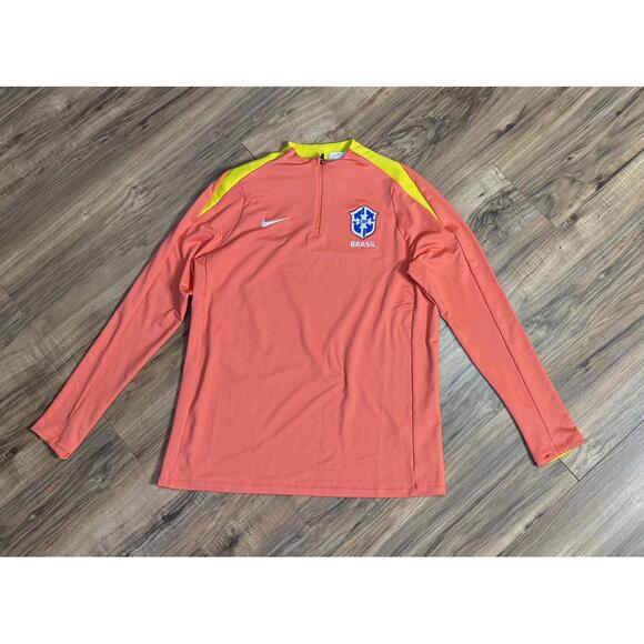 Nike x Brasil CBF UNRELEASED 2026 Strike Men's Dri-FIT Soccer Drill Top - Picture 1 of 9